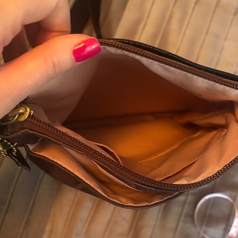 Brown and Black Designer Crossbody Bag- Coach - Picture 10 of 15